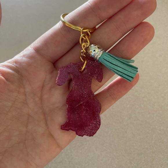 🎉🎉2x HP🎉🎉 Handmade Dog- Dachshund w/ Ears Keychain - Picture 3 of 6